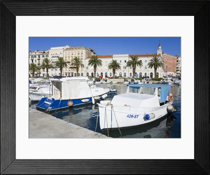 Framed Print : Fishing boats in Split, Dalmatian Coast, Croatia, Europe Framed Print : Fishing boats in Split, Dalmatian Coast, Croatia, Europe