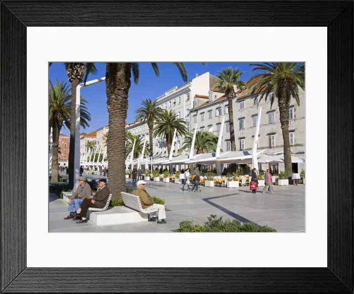 Framed Print : Cafes on the Riva in Split, Croatia, Europe Framed Print : Cafes on the Riva in Split, Croatia, Europe