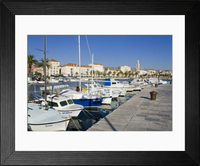 Framed Print : Fishing boats on the waterfront, Split, Dalmatian Coast, Croatia, Europe Framed Print : Fishing boats on the waterfront, Split, Dalmatian Coast, Croatia, Europe