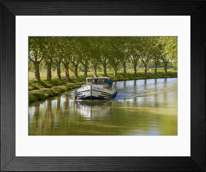 Framed Print : Navigation on the Canal du Midi, UNESCO World Heritage Site, between Carcassonne and Beziers, Aude, Languedoc Roussillon, France, Europe Framed Print : Navigation on the Canal du Midi, UNESCO World Heritage Site, between Carcassonne and Beziers, Aude, Languedoc Roussillon, France, Europe