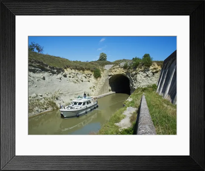 Framed Print : Malpas Tunnel, Navigation and cruise on the Canal du Midi, UNESCO World Heritage Site, Herault, Languedoc Roussillon, France, Europe Framed Print : Malpas Tunnel, Navigation and cruise on the Canal du Midi, UNESCO World Heritage Site, Herault, Languedoc Roussillon, France, Europe