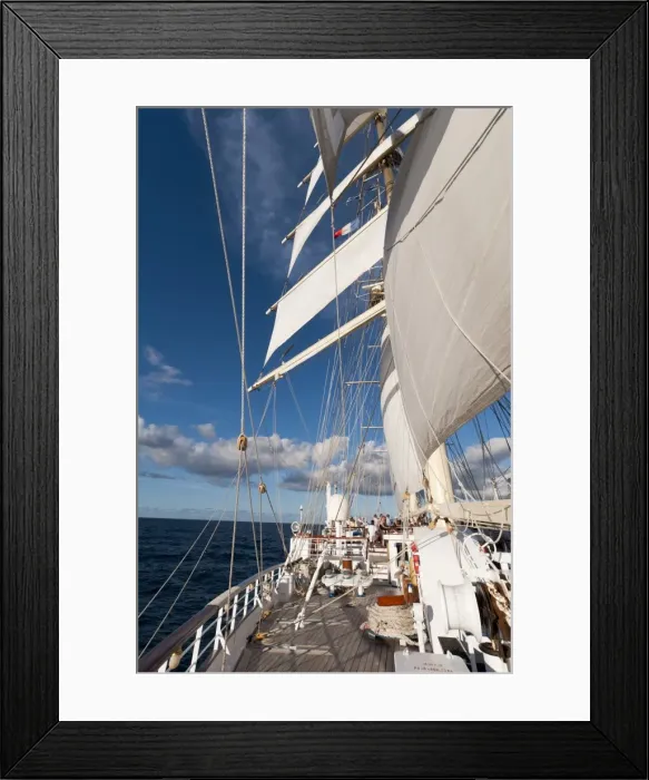 Framed Print : Star Clipper sailing cruise ship, Deshaies, Basse-Terre, Guadeloupe, West Indies, French Caribbean, France, Central America Framed Print : Star Clipper sailing cruise ship, Deshaies, Basse-Terre, Guadeloupe, West Indies, French Caribbean, France, Central America