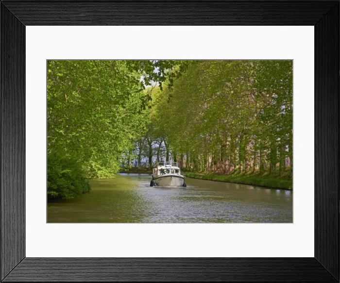 Framed Print : Navigation on the Canal du Midi, UNESCO World Heritage Site, between Carcassonne and Beziers, Aude, Languedoc Roussillon, France, Europe Framed Print : Navigation on the Canal du Midi, UNESCO World Heritage Site, between Carcassonne and Beziers, Aude, Languedoc Roussillon, France, Europe