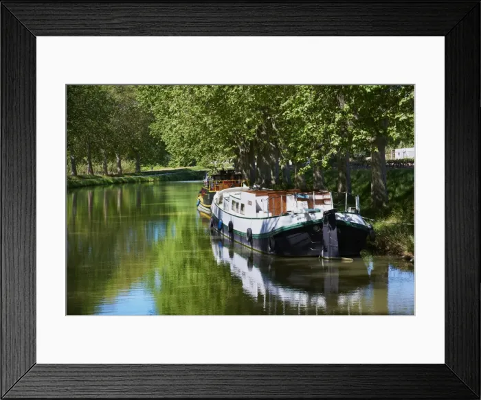 Framed Print : Navigation on the Canal du Midi, UNESCO World Heritage Site, between Carcassonne and Beziers, Aude, Languedoc Roussillon, France, Europe Framed Print : Navigation on the Canal du Midi, UNESCO World Heritage Site, between Carcassonne and Beziers, Aude, Languedoc Roussillon, France, Europe