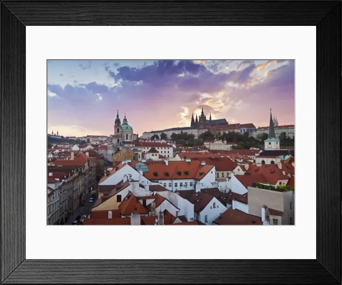 Framed Print : St. Vitus cathedral and St. Nicholas church, Prague, Czech Republic, Europe Framed Print : St. Vitus cathedral and St. Nicholas church, Prague, Czech Republic, Europe
