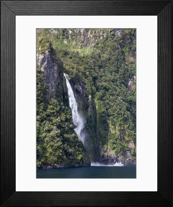 Framed Print : Sterling Falls in Milford Sound, Fiordland National Park, South Island, New Zealand, Pacific Framed Print : Sterling Falls in Milford Sound, Fiordland National Park, South Island, New Zealand, Pacific