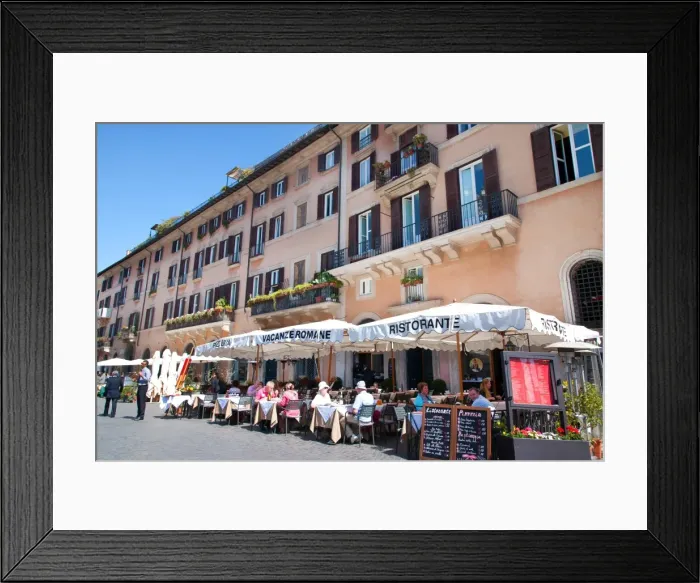 Framed Print : Outdoor restaurant, Piazza Navona, Rome, Lazio, Italy, Europe Framed Print : Outdoor restaurant, Piazza Navona, Rome, Lazio, Italy, Europe