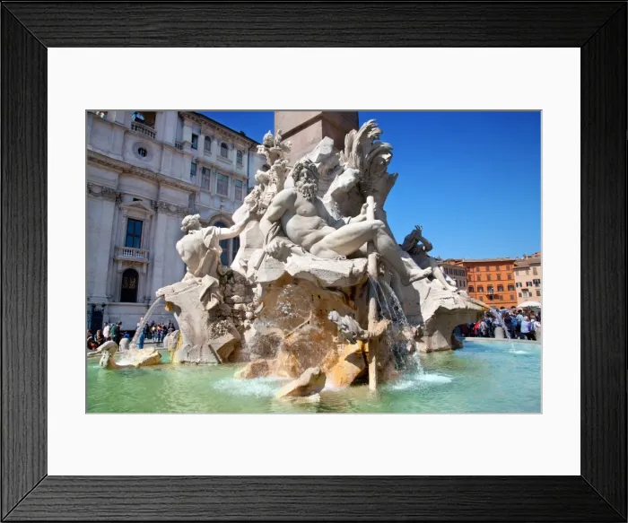 Framed Print : The Four Rivers fountain in Piazza Navona, Rome, Lazio, Italy, Europe Framed Print : The Four Rivers fountain in Piazza Navona, Rome, Lazio, Italy, Europe