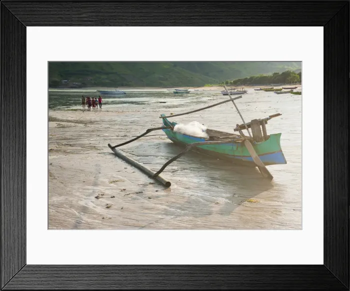 Framed Print : Fishing boat lying on Kuta Beach, Kuta Lombok, Indonesia, Southeast Asia, Asia Framed Print : Fishing boat lying on Kuta Beach, Kuta Lombok, Indonesia, Southeast Asia, Asia