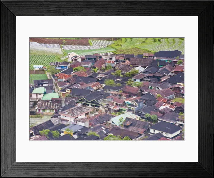 Framed Print : Aerial photo of Wonosobo town, Dieng Plateau, Central Java, Indonesia, Southeast Asia, Asia Framed Print : Aerial photo of Wonosobo town, Dieng Plateau, Central Java, Indonesia, Southeast Asia, Asia