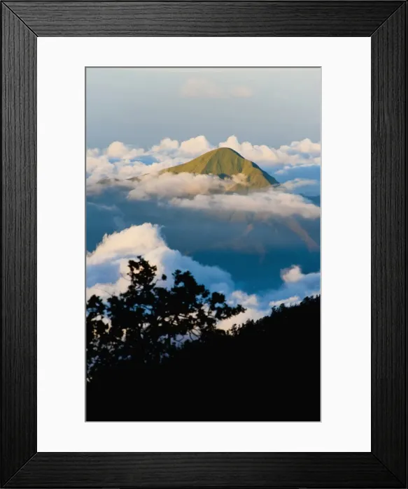 Framed Print : Mountain summit rising high above the clouds taken from Mount Rinjani volcano, Lombok, Indonesia, Southeast Asia, Asia Framed Print : Mountain summit rising high above the clouds taken from Mount Rinjani volcano, Lombok, Indonesia, Southeast Asia, Asia