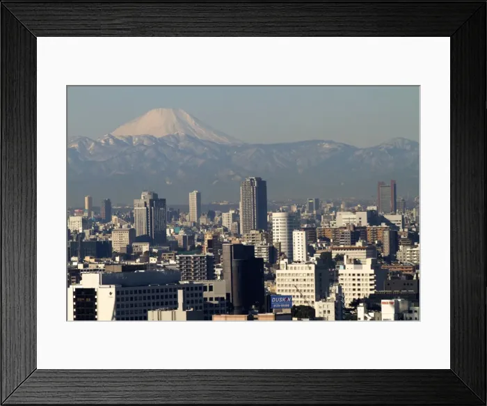 Framed Print : View over city of Tokyo and Mount Fuji, Tokyo, Japan, Asia Framed Print : View over city of Tokyo and Mount Fuji, Tokyo, Japan, Asia