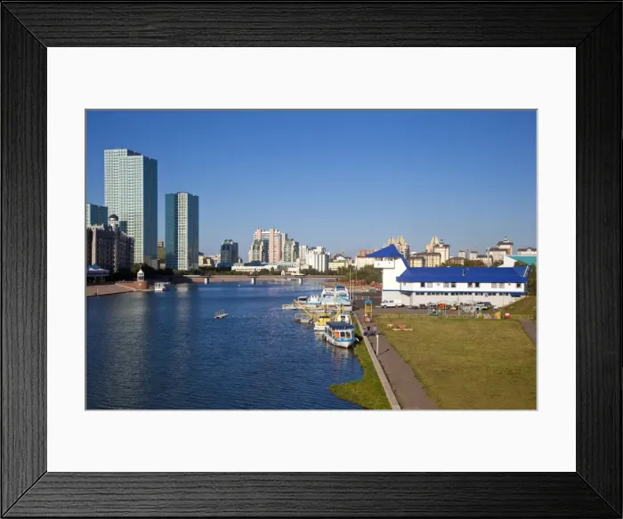 Framed Print : View of Ishim River, Astana, Kazakhstan, Central Asia, Asia Framed Print : View of Ishim River, Astana, Kazakhstan, Central Asia, Asia