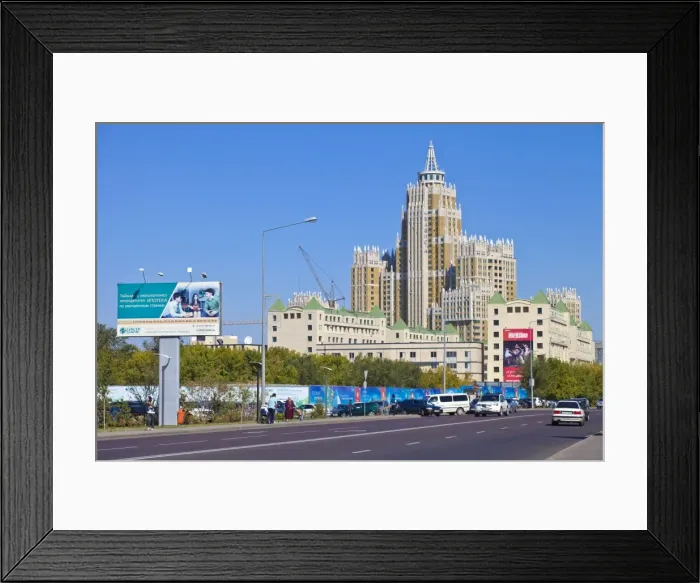 Framed Print : Triumph of Astana, a 480-apartment housing estate, Astana, Kazakhstan, Central Asia, Asia