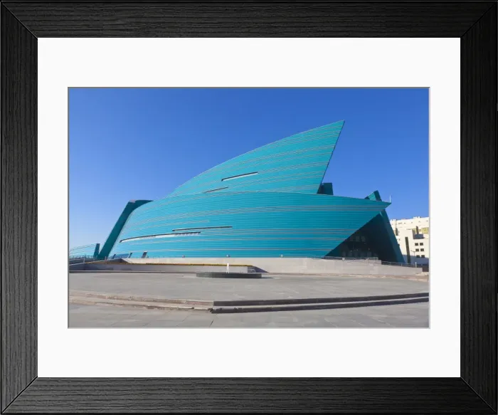 Framed Print : Central Concert Hall designed by Italian architects Manfredi and Luca Nicoletti, Astana, Kazakhstan, Central Asia, Asia