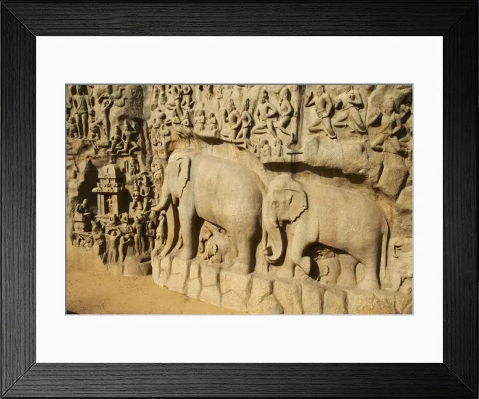 Framed Print : Arjunas Penance granite carvings, Mamallapuram (Mahabalipuram), UNESCO World Heritage Site, Tamil Nadu, India, Asia Framed Print : Arjunas Penance granite carvings, Mamallapuram (Mahabalipuram), UNESCO World Heritage Site, Tamil Nadu, India, Asia
