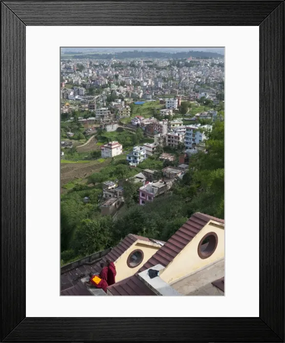 Framed Print : View from Arubari monastery, Kathmandu, Nepal, Asia Framed Print : View from Arubari monastery, Kathmandu, Nepal, Asia