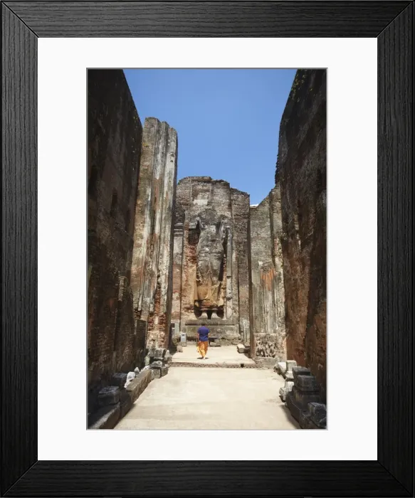 Framed Print : Tourist at Lankatilaka, Polonnaruwa, UNESCO World Heritage Site, North Central Province, Sri Lanka, Asia Framed Print : Tourist at Lankatilaka, Polonnaruwa, UNESCO World Heritage Site, North Central Province, Sri Lanka, Asia