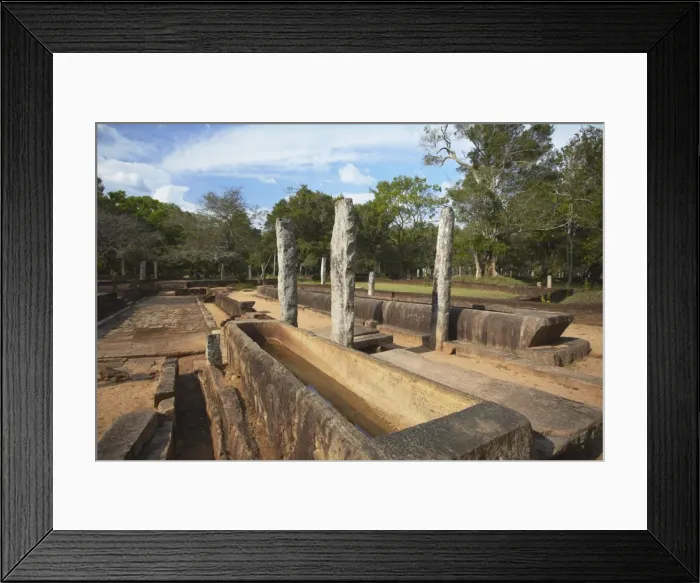 Framed Print : Rice trough inside remains of monastic refectory, Northern Ruins, Anuradhapura, UNESCO World Heritage Site, North Central Province, Sri Lanka, Asia Framed Print : Rice trough inside remains of monastic refectory, Northern Ruins, Anuradhapura, UNESCO World Heritage Site, North Central Province, Sri Lanka, Asia