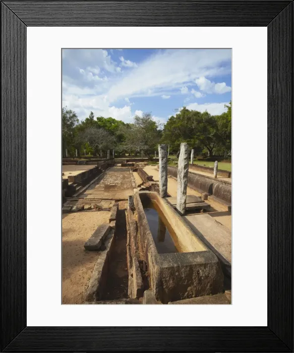 Framed Print : Remains of monastic refectory, Northern Ruins, Anuradhapura, UNESCO World Heritage Site, North Central Province, Sri Lanka, Asia Framed Print : Remains of monastic refectory, Northern Ruins, Anuradhapura, UNESCO World Heritage Site, North Central Province, Sri Lanka, Asia