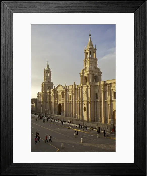Framed Print : View of Arequipa Cathedral, Plaza de Armas, Arequipa, peru, peruvian, south america, south american, latin america, latin american South America Framed Print : View of Arequipa Cathedral, Plaza de Armas, Arequipa, peru, peruvian, south america, south american, latin america, latin american South America