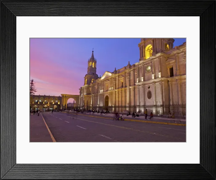 Framed Print : Arequipa Cathedral, Plaza de Armas, Arequipa, peru, peruvian, south america, south american, latin america, latin american South America Framed Print : Arequipa Cathedral, Plaza de Armas, Arequipa, peru, peruvian, south america, south american, latin america, latin american South America