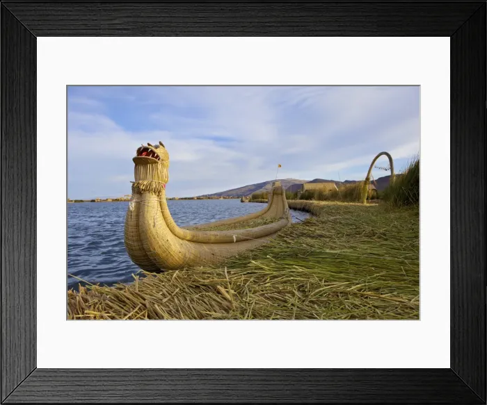 Framed Print : Traditional reed boat Uros Island, Flotantes, Lake Titicaca, peru, peruvian, south america, south american, latin america, latin american South America Framed Print : Traditional reed boat Uros Island, Flotantes, Lake Titicaca, peru, peruvian, south america, south american, latin america, latin american South America