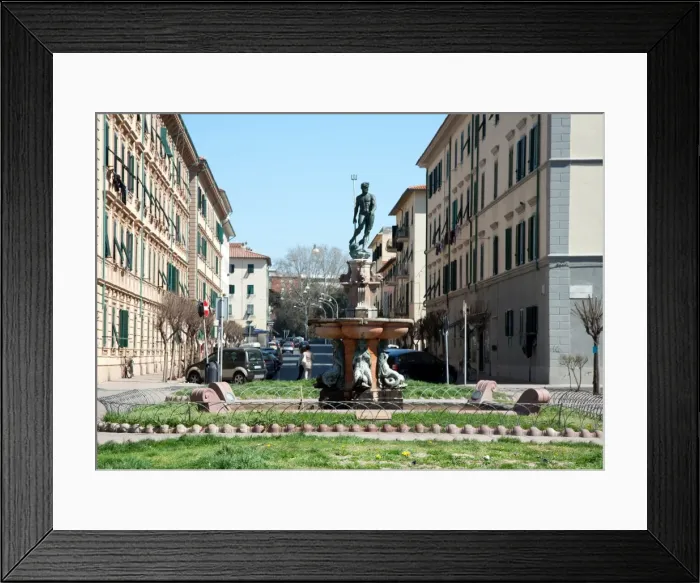 Framed Print : Neptune and the Nereids fountain, Piazza Modigliani, Livorno, Tuscany, Italy, Europe Framed Print : Neptune and the Nereids fountain, Piazza Modigliani, Livorno, Tuscany, Italy, Europe