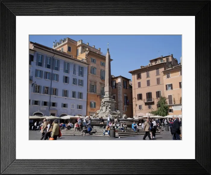 Framed Print : Fountain of the Pantheon (Fontana del Pantheon) in the Piazza della Rotonda in front of the Roman Pantheon, Rome, Lazio, Italy, Europe Framed Print : Fountain of the Pantheon (Fontana del Pantheon) in the Piazza della Rotonda in front of the Roman Pantheon, Rome, Lazio, Italy, Europe