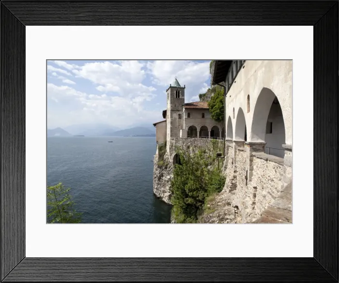 Framed Print : Hermitage of Santa Caterina del Sasso, Lake Maggiore, Lombardy, Italian Lakes, Italy, Europe Framed Print : Hermitage of Santa Caterina del Sasso, Lake Maggiore, Lombardy, Italian Lakes, Italy, Europe