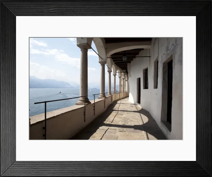 Framed Print : Balcony of the Santa Caterina Monastery and Hermitage, Lake Maggiore, Lombardy, Italian Lakes, Italy, Europe Framed Print : Balcony of the Santa Caterina Monastery and Hermitage, Lake Maggiore, Lombardy, Italian Lakes, Italy, Europe