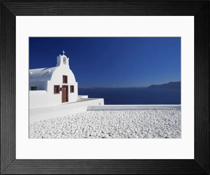 Framed Print : Church and white stones at Oia, Santorini, Cyclades, Greek Islands, Greece, Europe Framed Print : Church and white stones at Oia, Santorini, Cyclades, Greek Islands, Greece, Europe