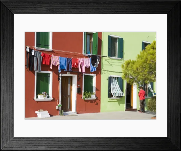 Framed Print : Corte Novello on Burano Island, Venice, Veneto, Italy, Europe Framed Print : Corte Novello on Burano Island, Venice, Veneto, Italy, Europe
