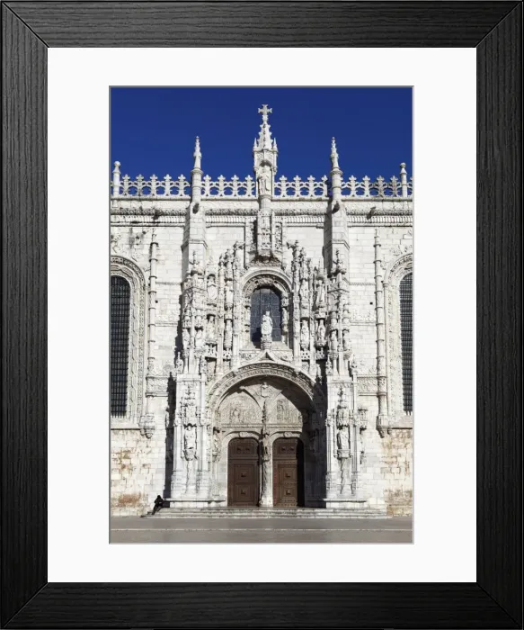 Framed Print : Main entrance with carving of Henry the Navigator, Mosteiro dos Jeronimos, UNESCO World Heritage Site, Belem, Lisbon, Portugal, Europe