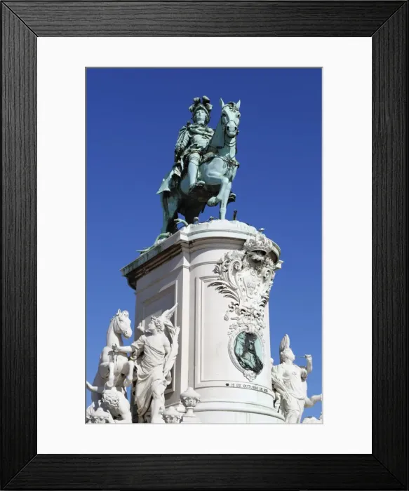 Framed Print : Equestrian statue of Dom Jose in Praca do Comercio, Baixa, Lisbon, Portugal, Europe Framed Print : Equestrian statue of Dom Jose in Praca do Comercio, Baixa, Lisbon, Portugal, Europe