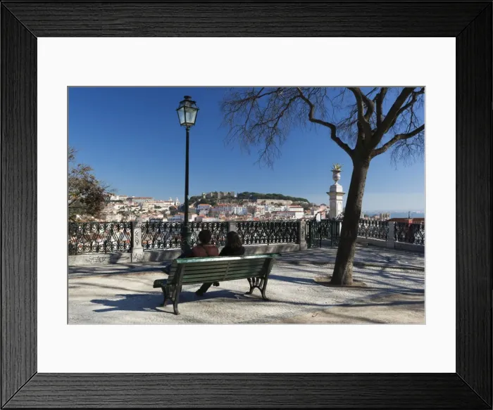 Framed Print : View over city from Miradouro de Sao Pedro de Alcantara, Bairro Alto, Lisbon, Portugal, Europe Framed Print : View over city from Miradouro de Sao Pedro de Alcantara, Bairro Alto, Lisbon, Portugal, Europe