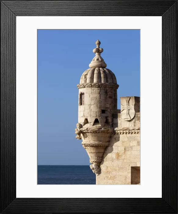 Framed Print : Turret of Torre de Belem, Belem, Lisbon, Portugal, Europe Framed Print : Turret of Torre de Belem, Belem, Lisbon, Portugal, Europe