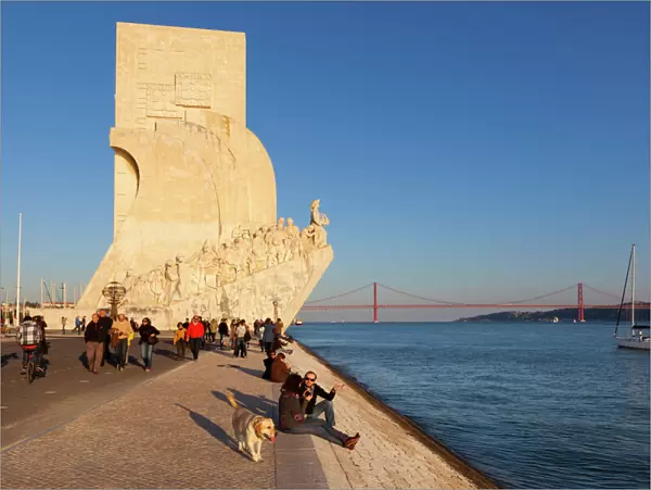 Monument to the Discoveries beside the Tagus River, Belem, Lisbon, Portugal, Europe