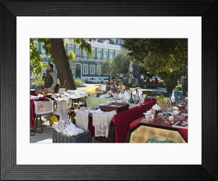 Framed Print : Street market on Praca do Principe Real, Bairro Alto, Lisbon, Portugal, Europe Framed Print : Street market on Praca do Principe Real, Bairro Alto, Lisbon, Portugal, Europe