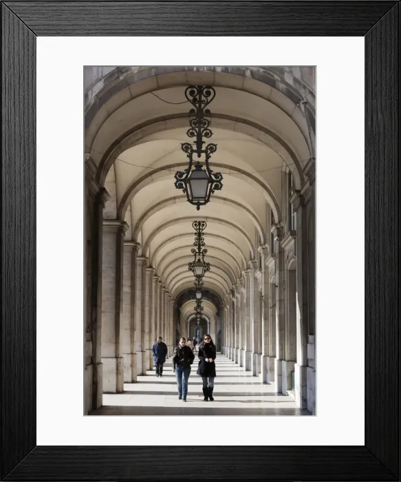 Framed Print : Arcade on Praca do Comercio, Baixa, Lisbon, Portugal, Europe Framed Print : Arcade on Praca do Comercio, Baixa, Lisbon, Portugal, Europe