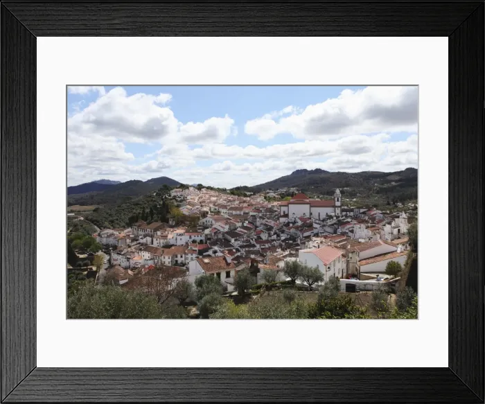 Framed Print : The tile roofs of houses in the walled city of Castelo de Vide, Alentejo, Portugal Framed Print : The tile roofs of houses in the walled city of Castelo de Vide, Alentejo, Portugal