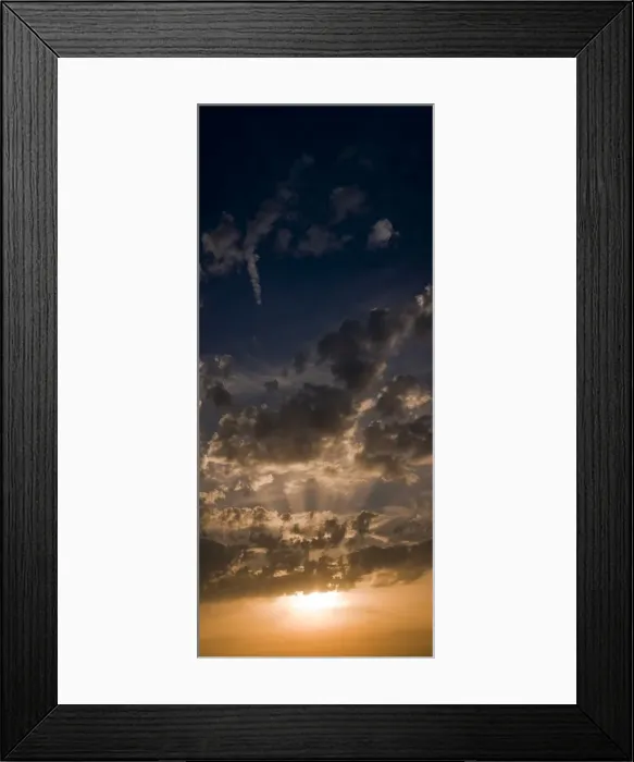 Framed Print : Sunset sky, large format vertical panoramic, West Sussex, England, United Kingdom, Europe Framed Print : Sunset sky, large format vertical panoramic, West Sussex, England, United Kingdom, Europe