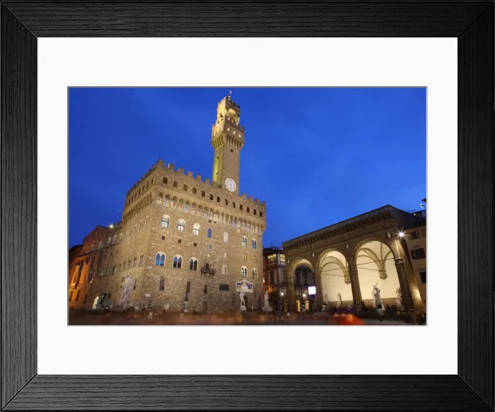 Framed Print : Piazza della Signoria and Palazzo Vecchio at dusk, Florence, UNESCO World Heritage Site, Tuscany, Italy, Europe Framed Print : Piazza della Signoria and Palazzo Vecchio at dusk, Florence, UNESCO World Heritage Site, Tuscany, Italy, Europe