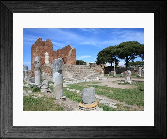 Framed Print : Roman Forum, Ostia Antica, Rome, Lazio, Italy, Europe Framed Print : Roman Forum, Ostia Antica, Rome, Lazio, Italy, Europe