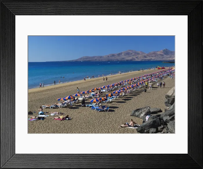 Framed Print : Playa Grande, Puerto del Carmen, Lanzarote, Canary Islands, Spain, Atlantic, Europe Framed Print : Playa Grande, Puerto del Carmen, Lanzarote, Canary Islands, Spain, Atlantic, Europe