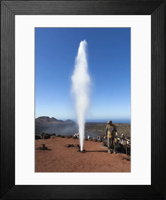 Framed Print : Water turning to steam by subterranean heat, Islote de Hilario, Timanfaya National Park, Lanzarote, Canary Islands, Spain Framed Print : Water turning to steam by subterranean heat, Islote de Hilario, Timanfaya National Park, Lanzarote, Canary Islands, Spain