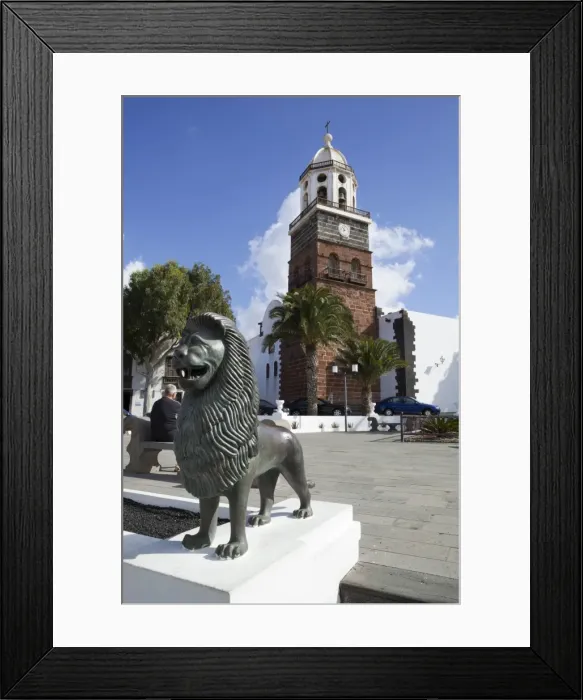 Framed Print : Main square and Church of Our Lady of Guadalupe, Teguise, Lanzarote, Canary Islands, Spain Framed Print : Main square and Church of Our Lady of Guadalupe, Teguise, Lanzarote, Canary Islands, Spain