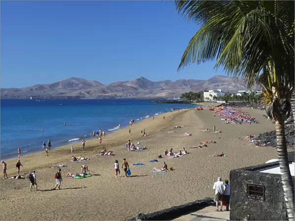 Playa Grande, Puerto del Carmen, Lanzarote, Canary Islands, Spain