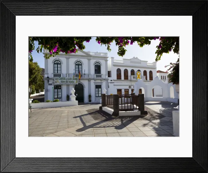 Framed Print : Plaza de la Constitucion and Ayuntamiento (town hall), Haria, Lanzarote, Canary Islands, Spain, Europe Framed Print : Plaza de la Constitucion and Ayuntamiento (town hall), Haria, Lanzarote, Canary Islands, Spain, Europe