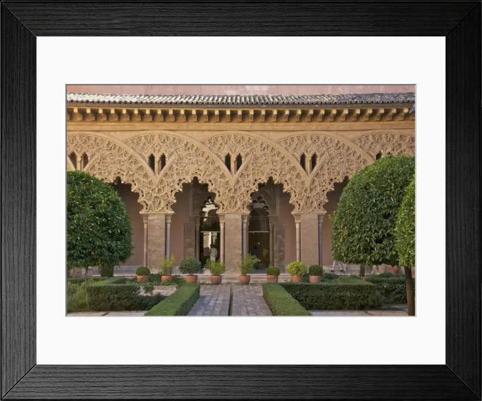Framed Print : Patio de Santa Isabel, Aljaferia Palace dating from the 11th century, Saragossa (Zaragoza), Aragon, Spain, Europe Framed Print : Patio de Santa Isabel, Aljaferia Palace dating from the 11th century, Saragossa (Zaragoza), Aragon, Spain, Europe
